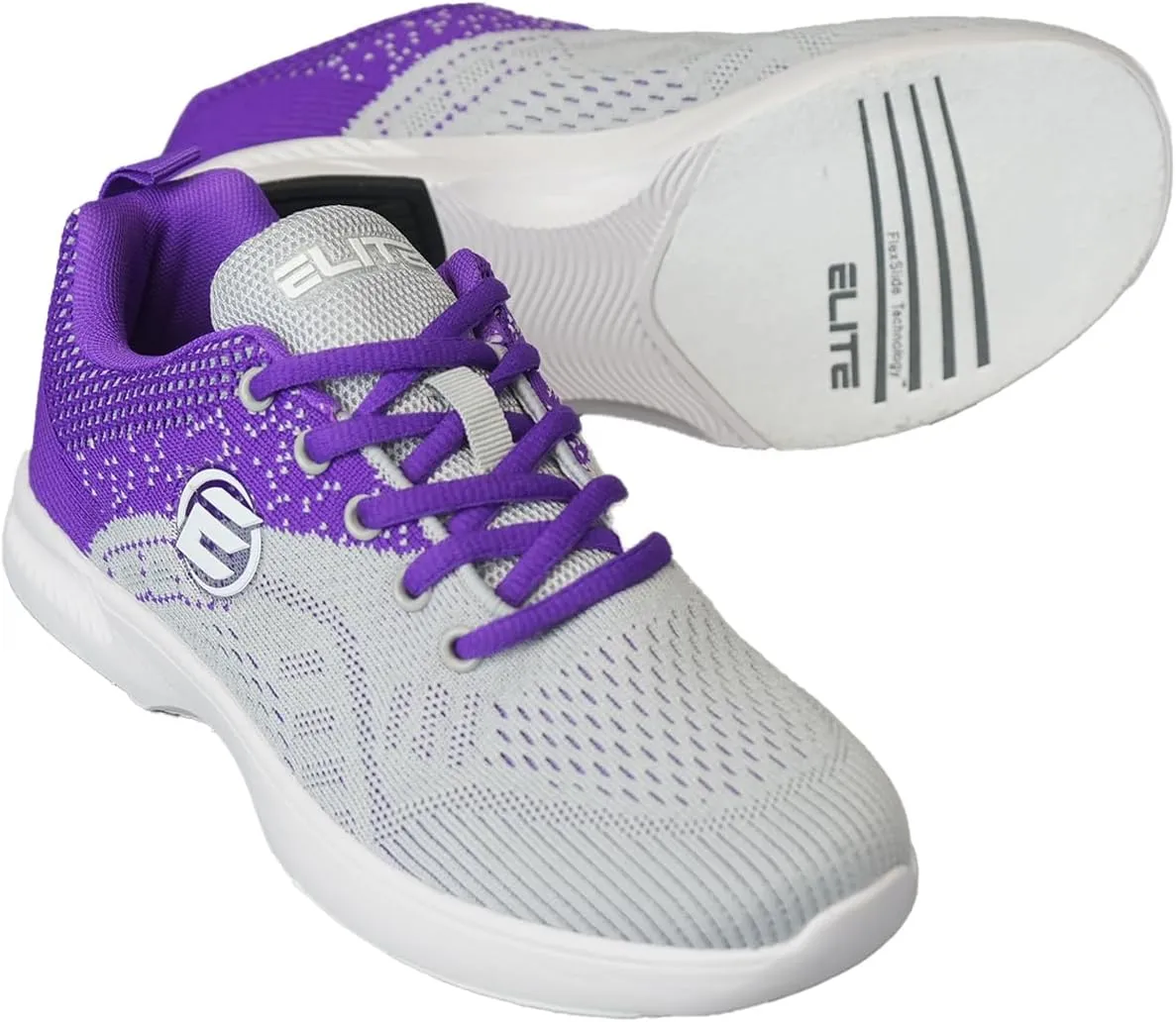 ELITE Women's Comfort Bowling Shoes - Universal Slide Soles, Ultra Light-Weight Mesh Athletic Style for Bowlers