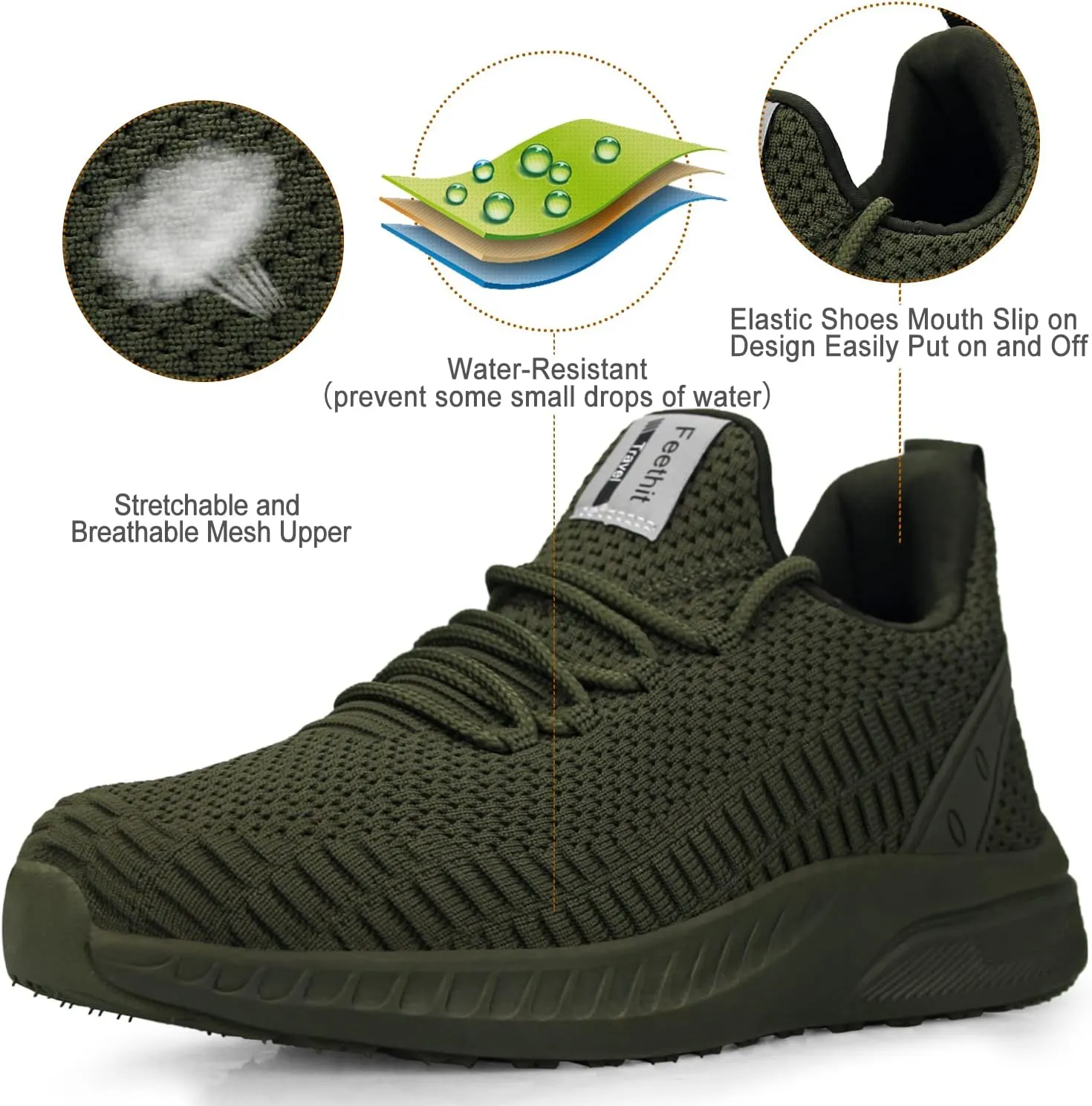Feethit Women Tennis Running Shoes Walking Shoes Lightweight Casual Sneakers for Travel Gym Work Woman Waitress Nurse