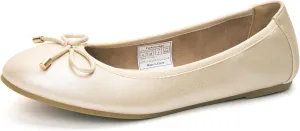 FUNKYMONKEY Women's Ballet Flats Dress Casual Slip-on Bow Round Toe Walking Shoes