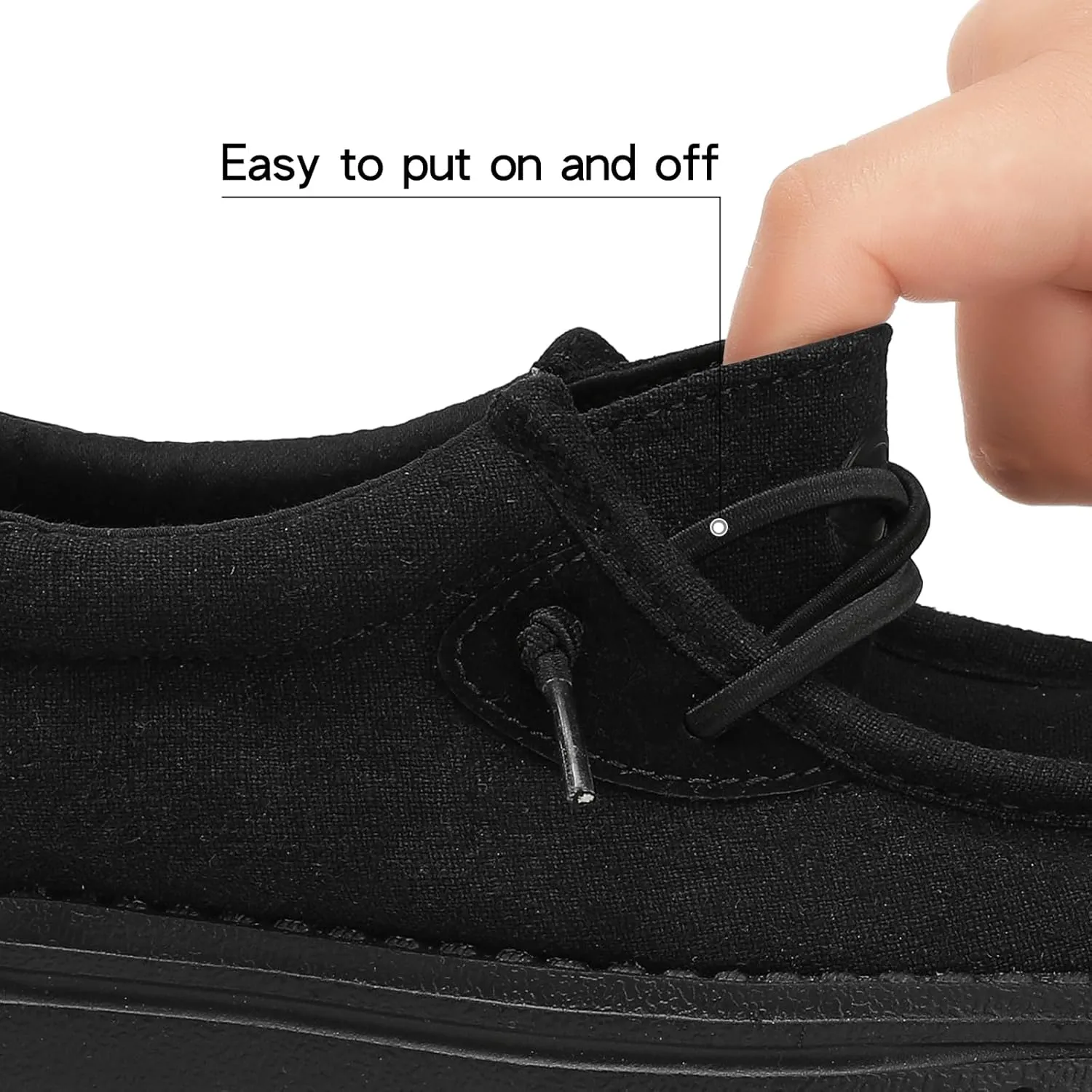 Grand Attack Walking Shoes for Women Slip On Linen Loafers Non Slip Work Sneakers Comfort Lightweight Boat Shoes Daily Driving Traveling Black