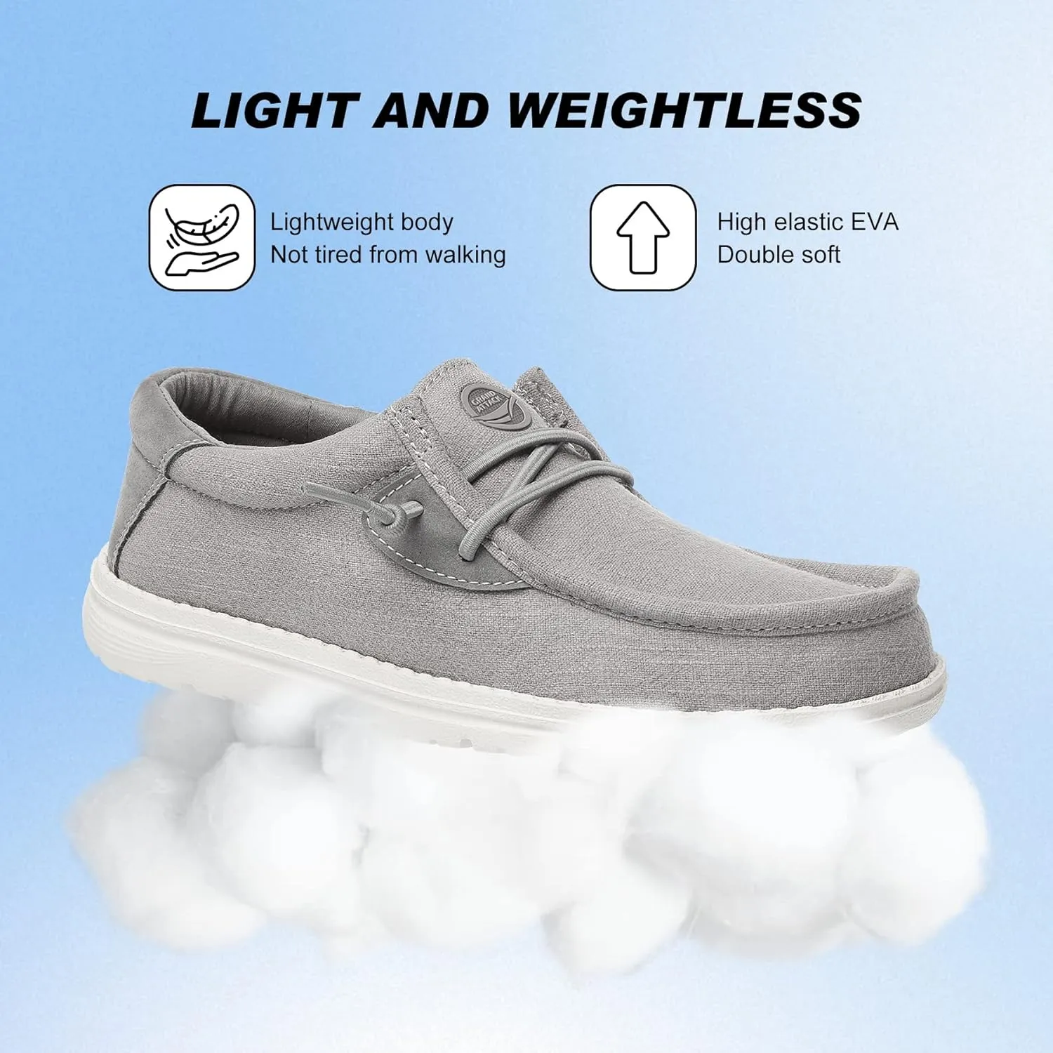 Grand Attack Walking Shoes for Women-Slip On Loafers,Linen Work Boat Shoes,Comfort&Lightweight,for Home Shopping,Dating,Driving,Traveling Shoes