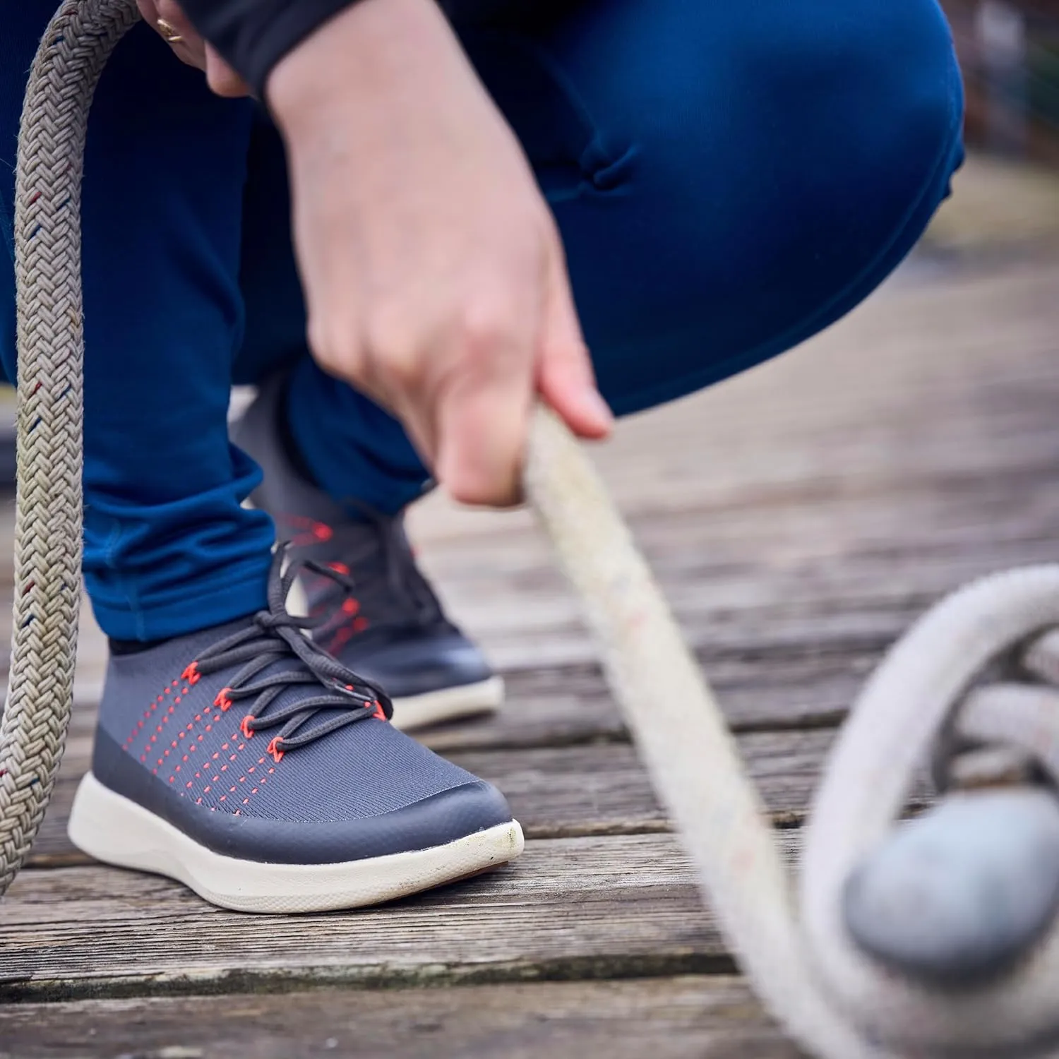 Grundéns Women's Sea Knit Boat Shoe | Lace-Up, Water-Resistant