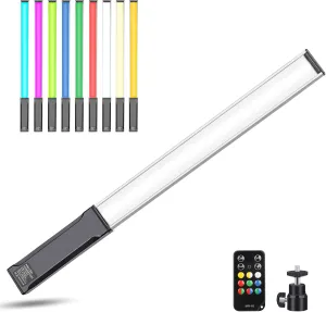Hagibis RGB Photography Light Wand, Handheld LED Video Light 9 Colors, with Built-in Rechargable Battery and Remote Control, 1000 Lumens Adjustable 3200K-5600K