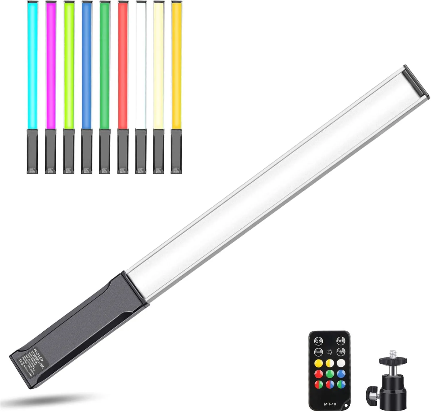 Hagibis RGB Photography Light Wand, Handheld LED Video Light 9 Colors, with Built-in Rechargable Battery and Remote Control, 1000 Lumens Adjustable 3200K-5600K