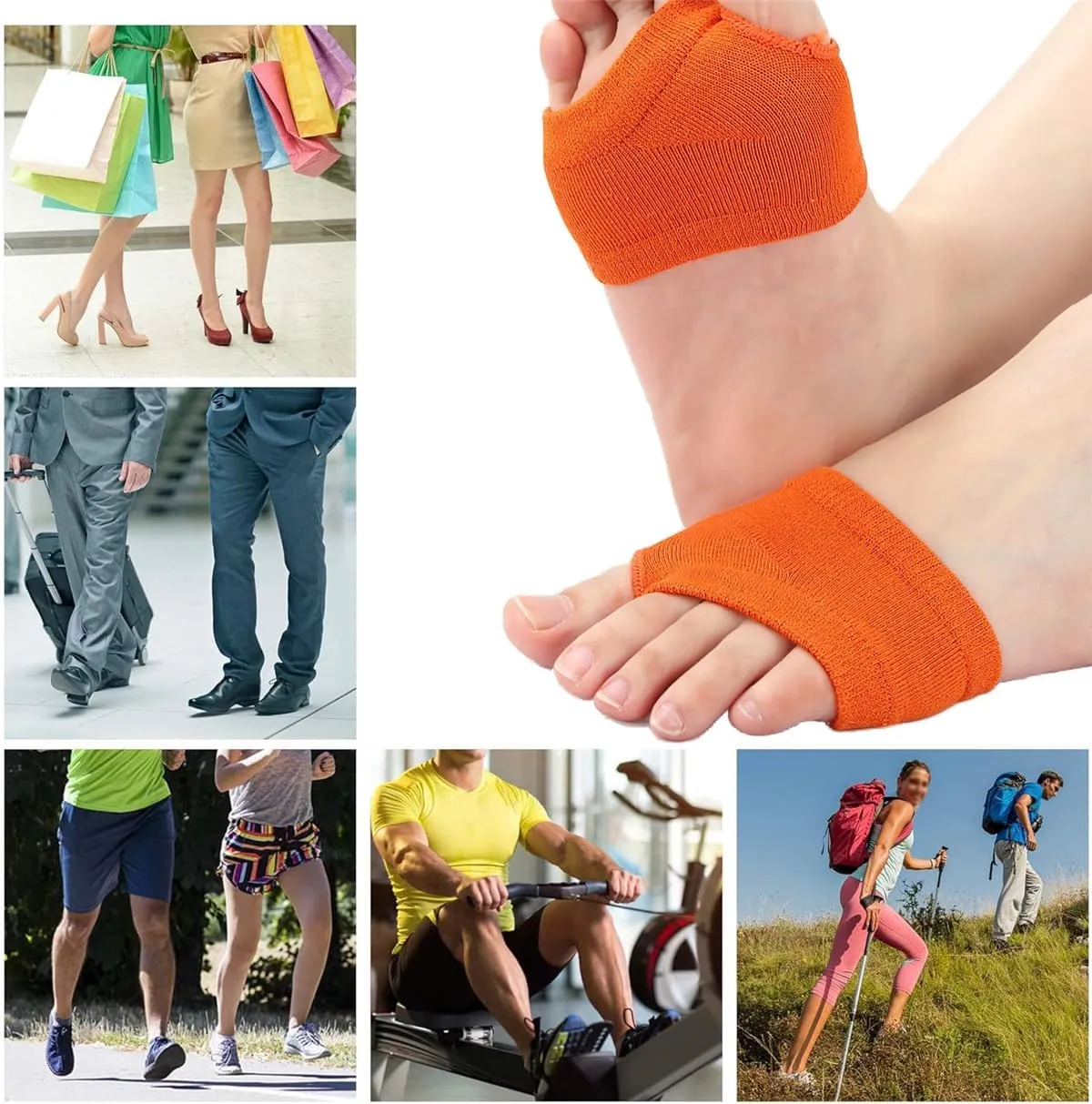 Half Socks for Women, Open Toe Half Socks Cotton Toe Topper Socks for Mule Flip Flop Clogs Slide Slipper Liner Socks, 2 Pair
