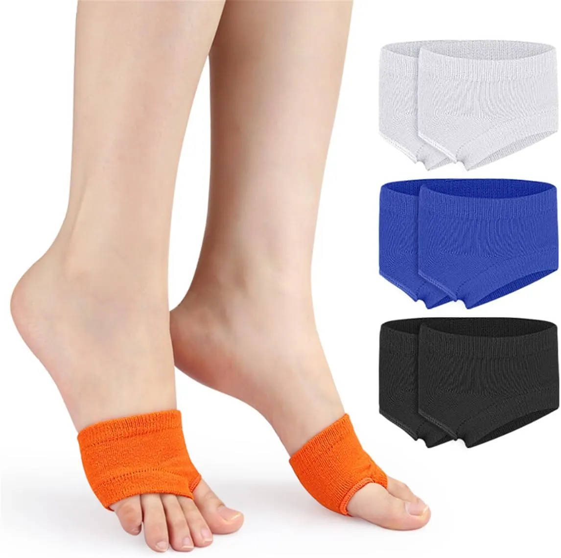 Half Socks for Women, Open Toe Half Socks Cotton Toe Topper Socks for Mule Flip Flop Clogs Slide Slipper Liner Socks, 2 Pair