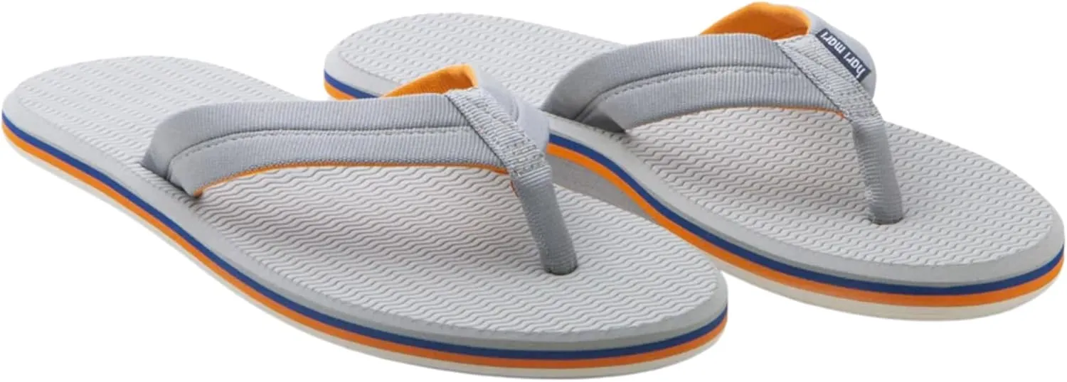 Hari Mari- Dunes- Men's Waterproof Boat Safe Colorful Rubber Flip Flops- No Break Ins, Firm Arch Support, Antimicrobial, and Floats in Water