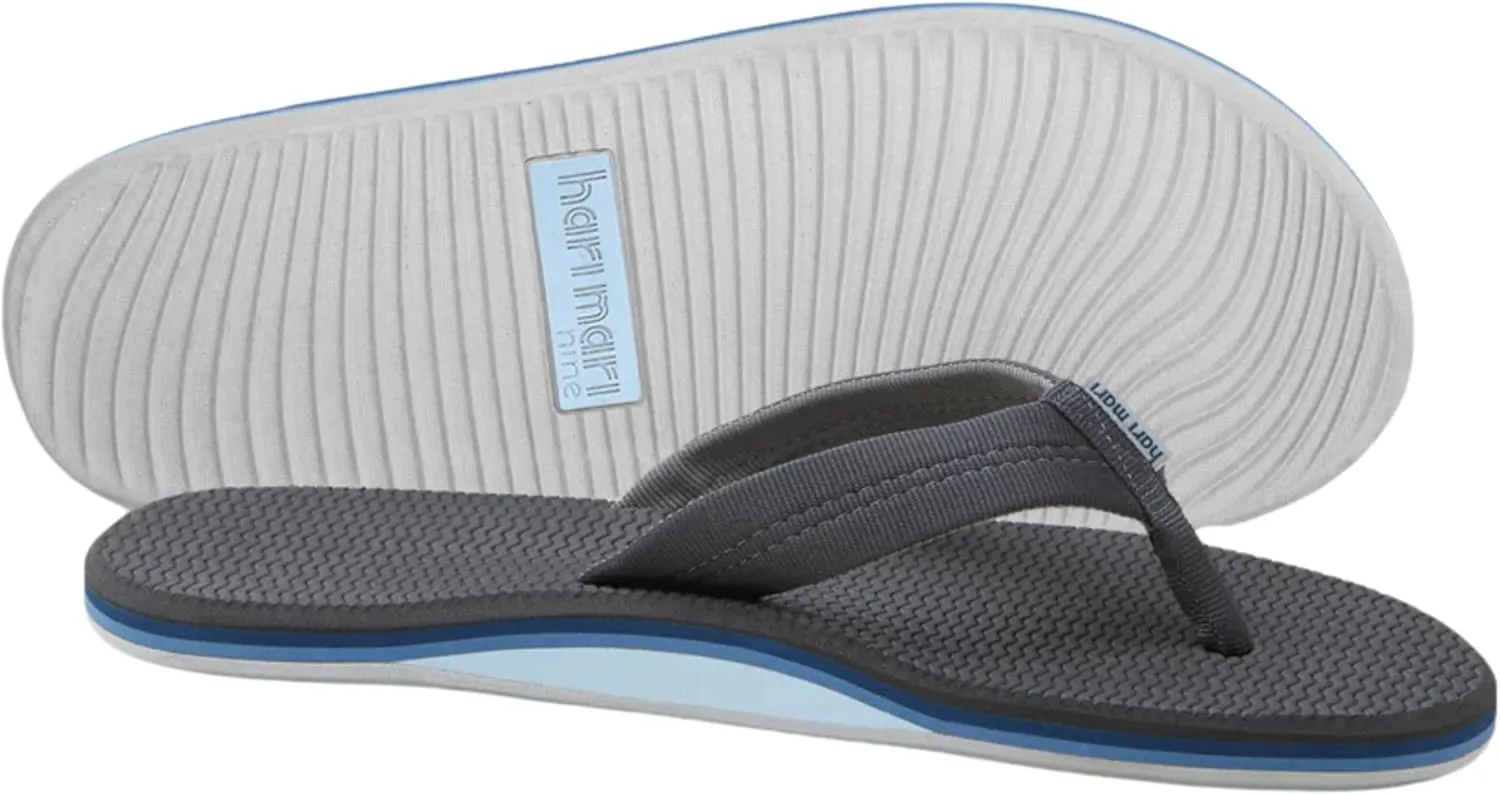 Hari Mari- Dunes- Men's Waterproof Boat Safe Colorful Rubber Flip Flops- No Break Ins, Firm Arch Support, Antimicrobial, and Floats in Water