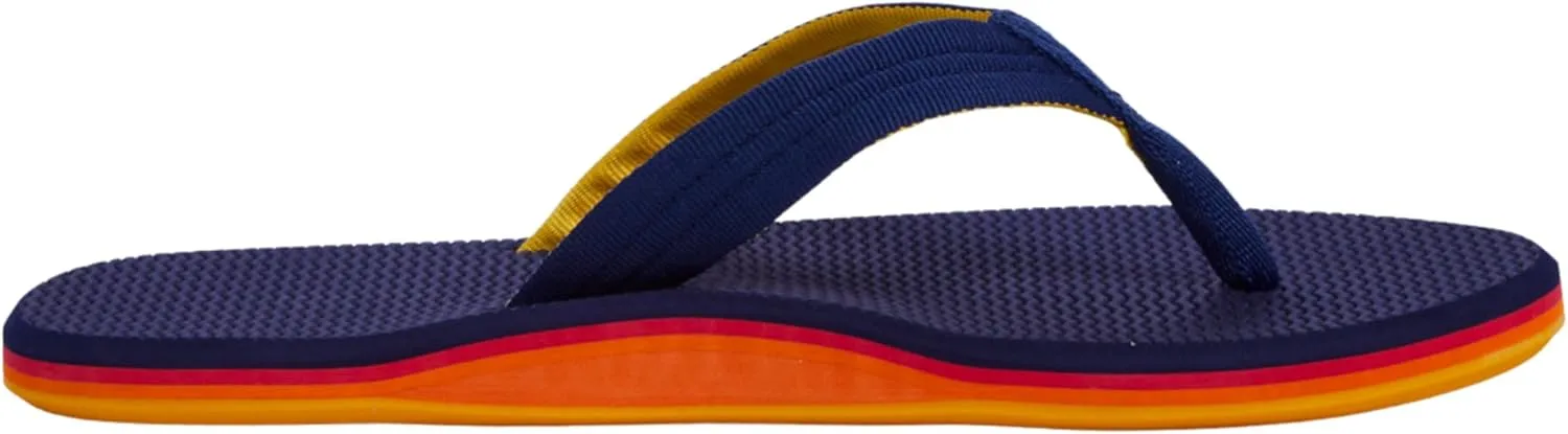 Hari Mari- Dunes- Men's Waterproof Boat Safe Colorful Rubber Flip Flops- No Break Ins, Firm Arch Support, Antimicrobial, and Floats in Water