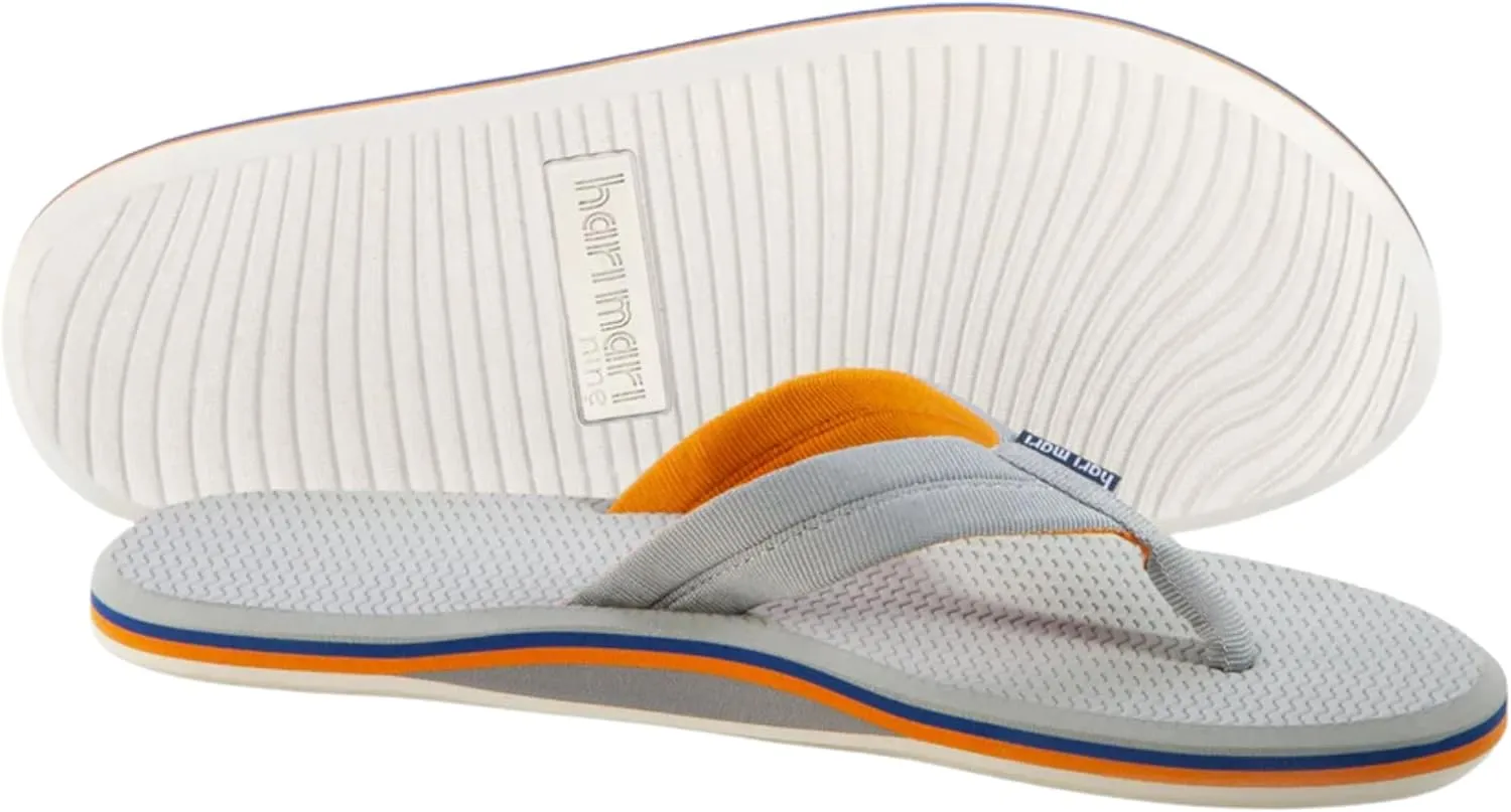 Hari Mari- Dunes- Men's Waterproof Boat Safe Colorful Rubber Flip Flops- No Break Ins, Firm Arch Support, Antimicrobial, and Floats in Water