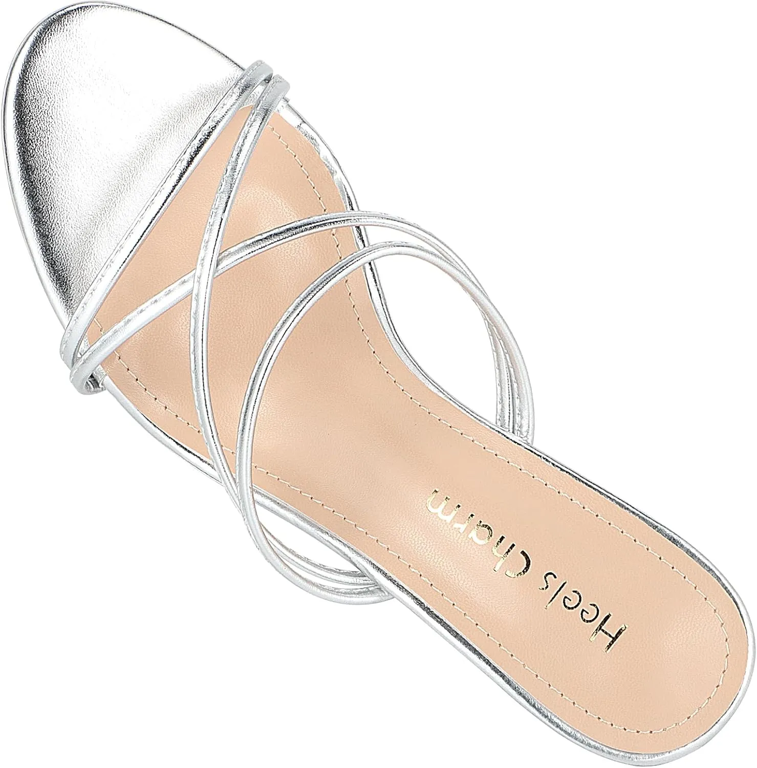 Heels Charm Women's Stiletto Heeled Sandals 3.27 Inches Open Toe Slip On High Heel Sandal Dress Dancing Sandals Daily Work Usual Party Wedding Shoes