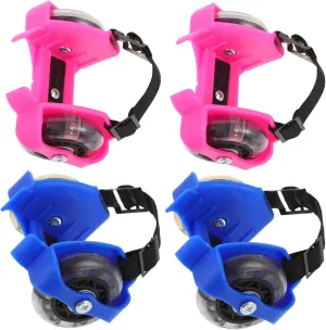 HEMOTON 2Pairs Glowing Roller Skates for Comfortable Skating Shoes for Outdoor Fun and Beginner Sports Activities