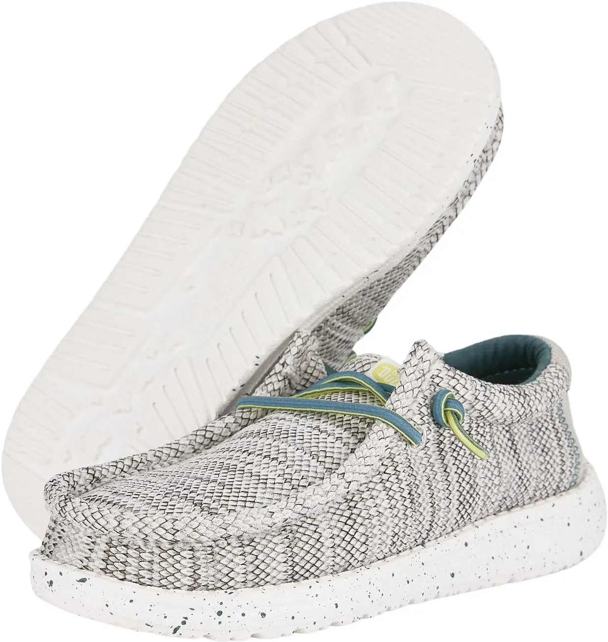 Hey Dude Boy's Wally Heathered Mesh | Youth's Shoes | Youth Slip-on Loafers | Comfortable & Light-Weight