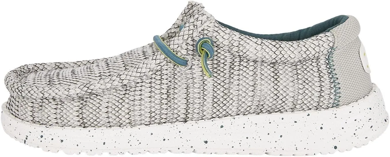 Hey Dude Boy's Wally Heathered Mesh | Youth's Shoes | Youth Slip-on Loafers | Comfortable & Light-Weight