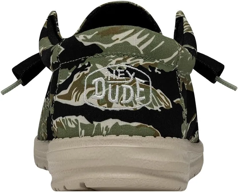 Hey Dude Men's Wally Camo | Men's Loafers | Men's Slip On Shoes | Comfortable & Light-Weight