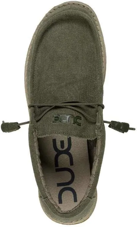 Hey Dude Men's Wally Chambray | Men's Loafers | Men's Slip On Shoes | Comfortable & Light-Weight