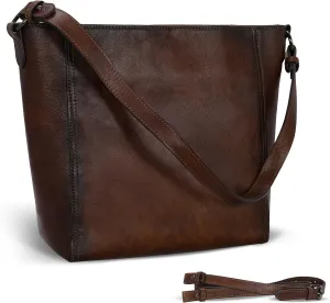 Iswee Leather Purses for Women Tote Bag Designer Crossbody Bag Women’s Shoulder Handbag Satchel Medium Work Purses