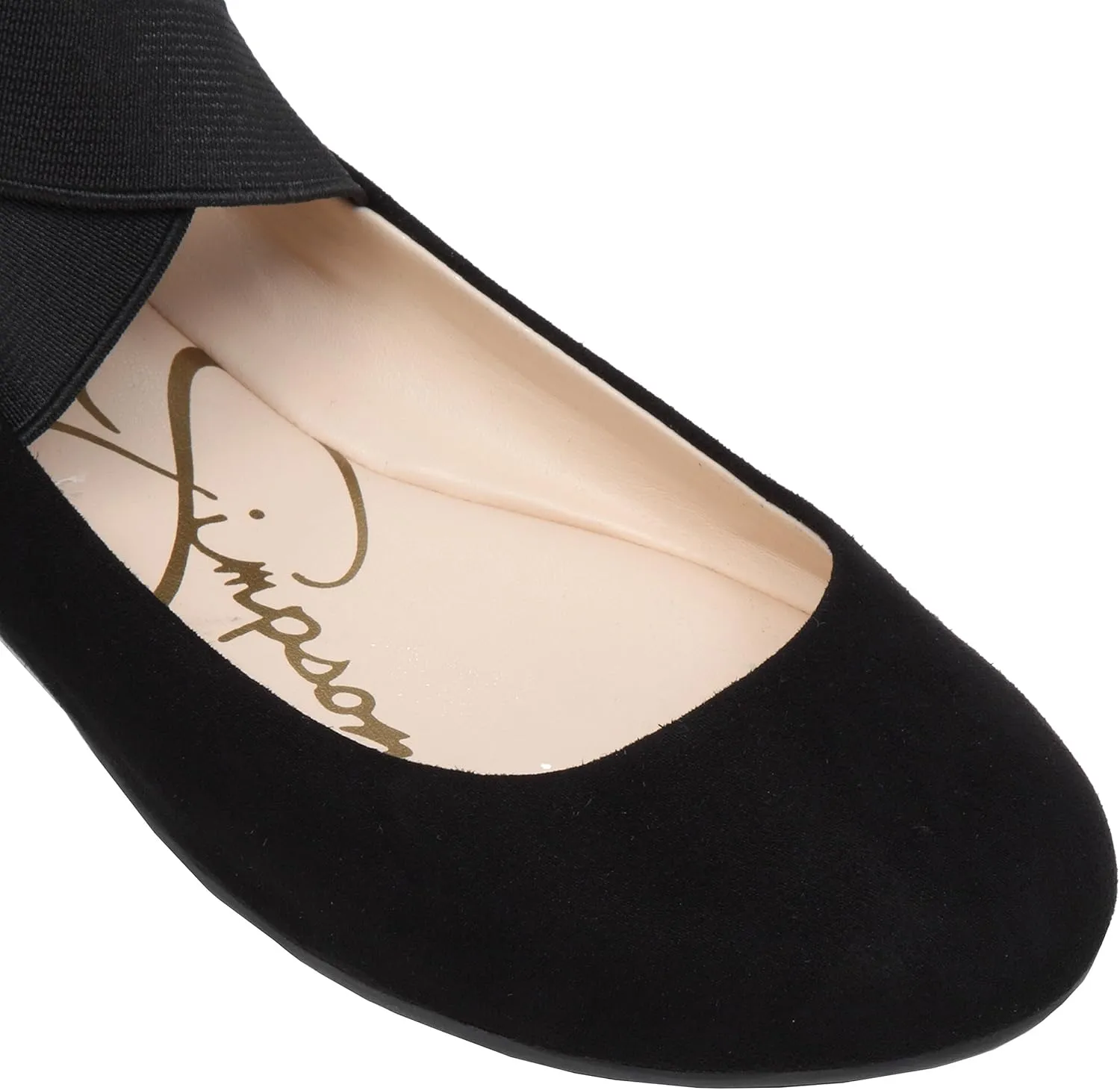 Jessica Simpson Mandayss Women's Pull-On Criss-Cross Ankle Ballet Flats Shoes