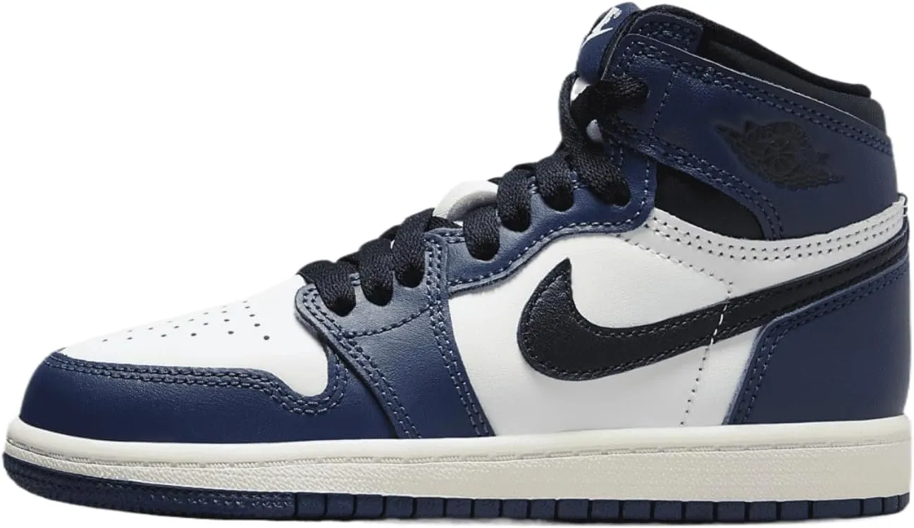 Jordan Little Kid's 1 Retro High OG Midnight Navy/Black-Wht-Sail (FD1412 401) - 1
