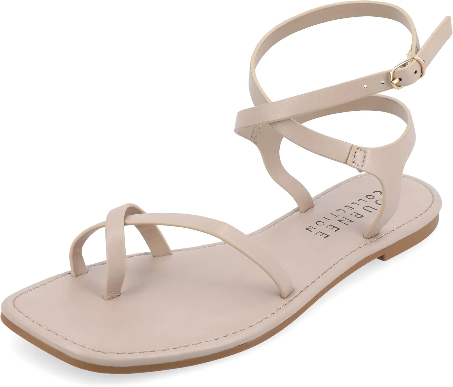 Journee Collection Women's Charra Flat Sandal