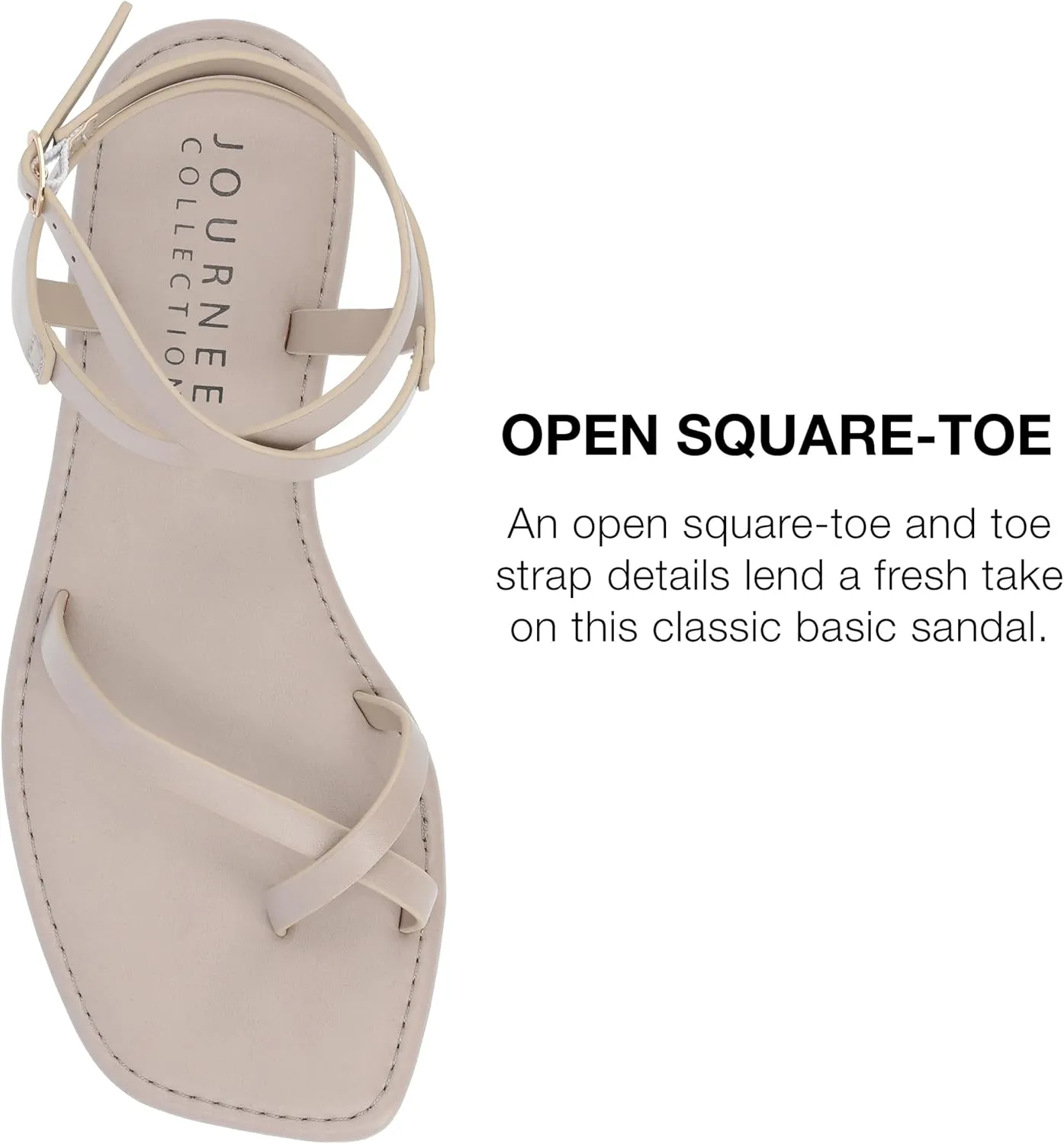 Journee Collection Women's Charra Flat Sandal