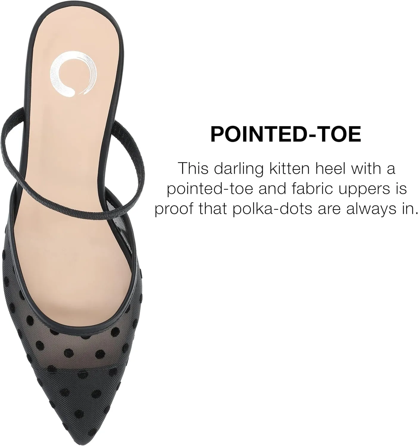 Journee Womens Allana Slip On Kitten Heel Mule Pumps