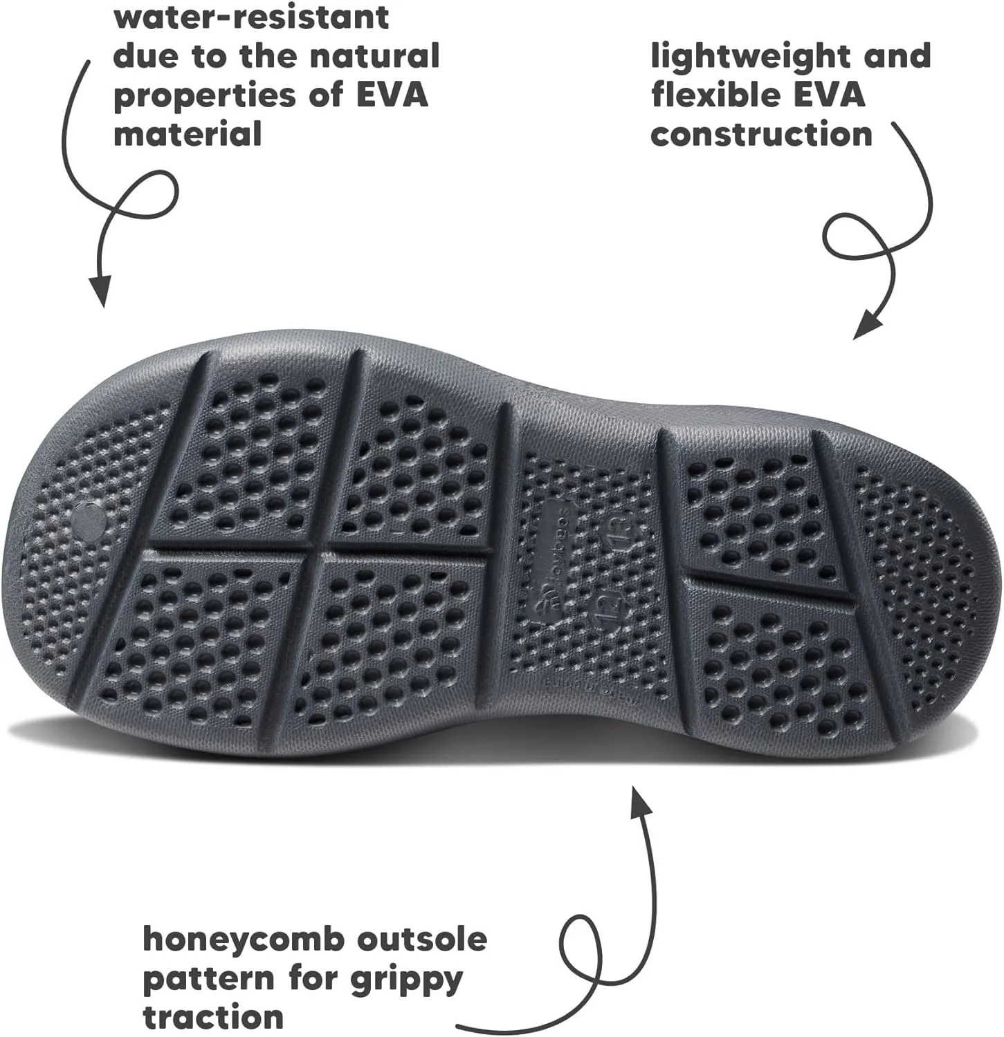 Joybees Kids Active Clog - Clogs for Kids, Rubber Shoe for Girls and Boys, Slip On Foam Sandals, Water Shoes with Strap for Toddlers and Children Size C4-J5