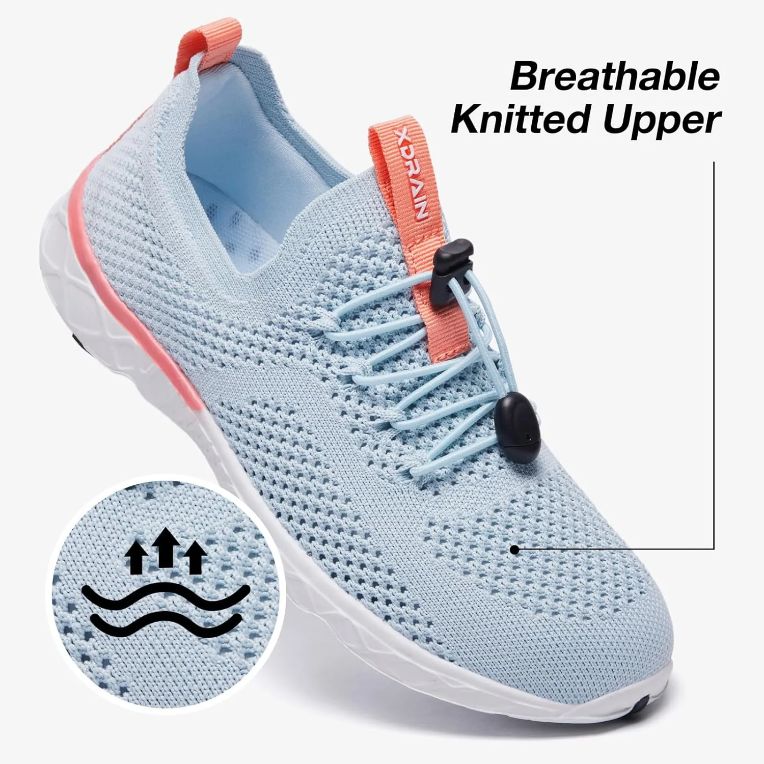 KOLILI Women's Stylish Water Shoes, Tennis Walking Shoes with Arch Support, Best for Water Sports, Travel & Walk