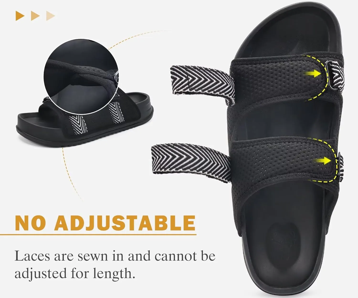 KuaiLu Mens Casual Sandals with Comfortable Orthopedic Arch Support Summer Beach Walking Shoes Cushion Slides Slip on Indoor Outdoor