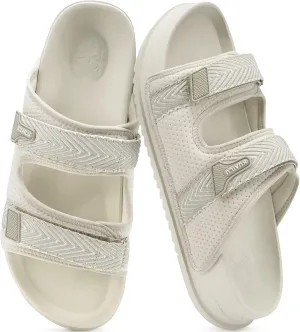 KuaiLu Mens Casual Sandals with Comfortable Orthopedic Arch Support Summer Beach Walking Shoes Cushion Slides Slip on Indoor Outdoor