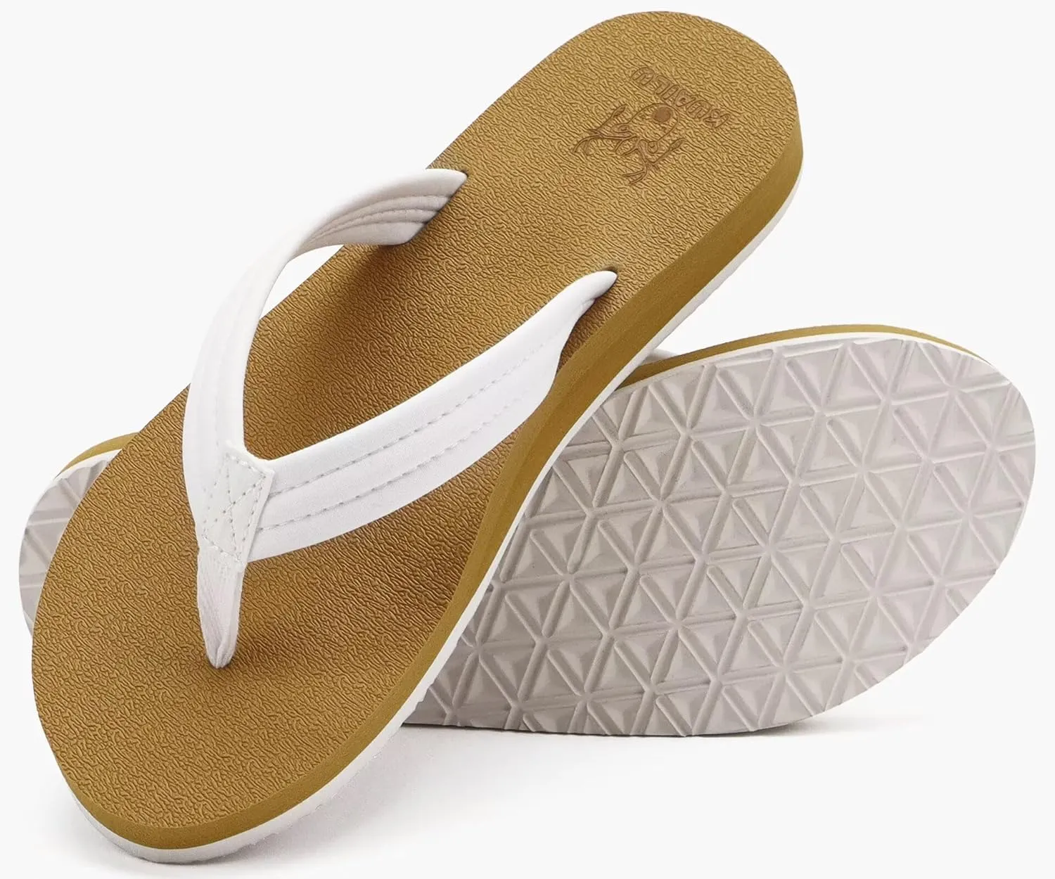 KuaiLu Womens Arch Support Flip Flops Ladies Comfort Lightweight Soft Yoga Mat Cushion Walking Thong Sandals