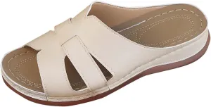 Ladies Arch Support Slides Summer Dressy Comfort Sandals for Women Slip on Flats Outdoor Beach Shoes Slippers