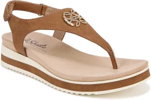 LifeStride Womens Zeeta Thong Sandals Tan 6.5 M