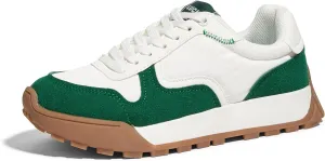 LUCKY STEP Women's Platform Canvas Sneaker Casual Lace-up Stylish Tennis Running Retro Classic Trainers Walking Fashion Sneakers