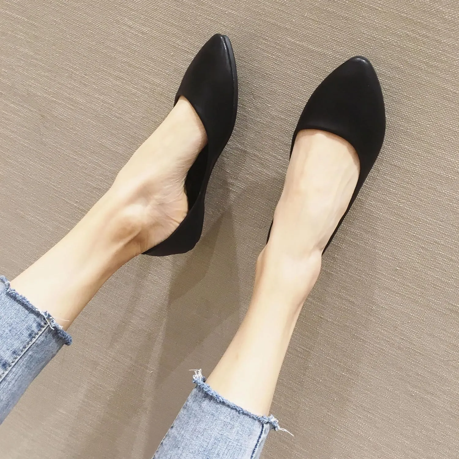 MAIERNISI JESSI Flats for Women Ballet Flats Pointed Toe Dress Business Casual Shoes
