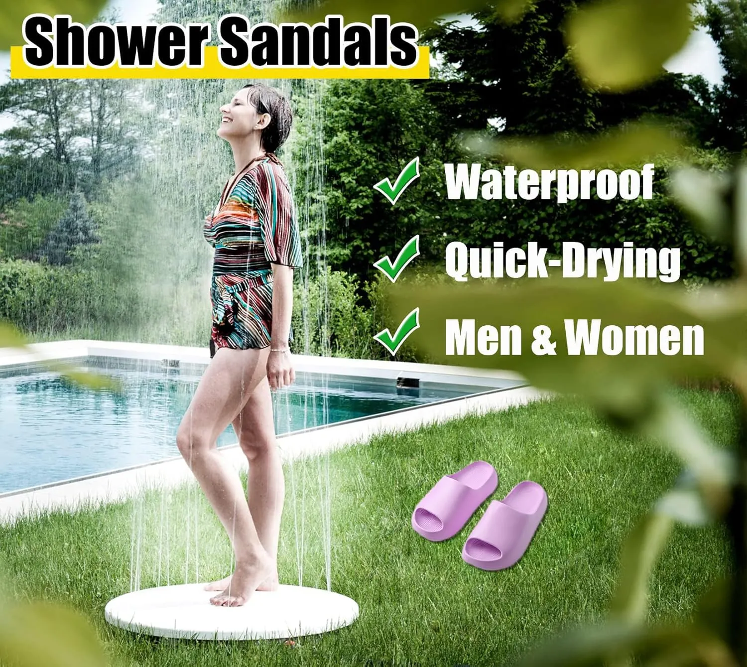 Men Women Cloud Cushion Slides EVA Pillow Slippers Cute Cartoon Print Non-Slip Shower Sandals Open Toe for Bathroom House Spa Gym Home Soft Comfy Shoes