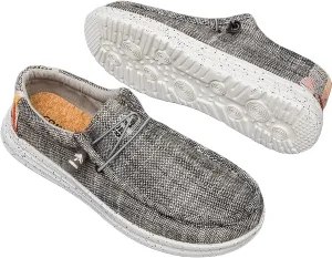 Men's Casual Slip-On Loafers Canvas Boat Shoes Lace-Up Lightweight Walking Leisure