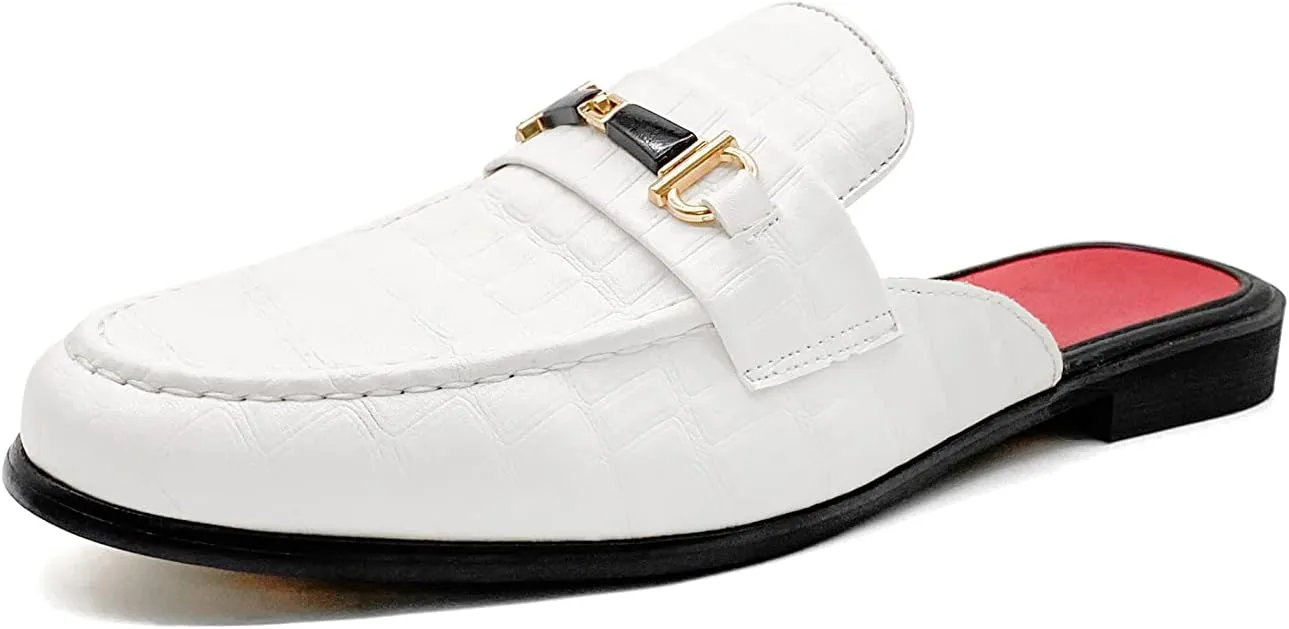 MHB Men's Mule Stylish Backless Slip-On Loafer Casual Dress Sandal Shoes Fashionable Slipper for Men Plus Size 7-13