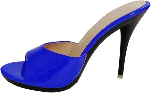 Minishion Sexy Sandals Mules for Women Stiletto Slip-on Summer Dress Shoes TM011