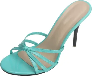 Minishion Womens Sandals Slides Heel Slip on Stiletto Summer Dress Mules TM003