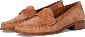MOOMMO Women Vintage Suede Loafer Flats Round Closed Toe Slip On Oxford Shoes Pleated Flat Penny Loafers Comfort Office Ladies Work Ballet Flats Casual Ballerina Flats Driver Club Spring 4-11 M US