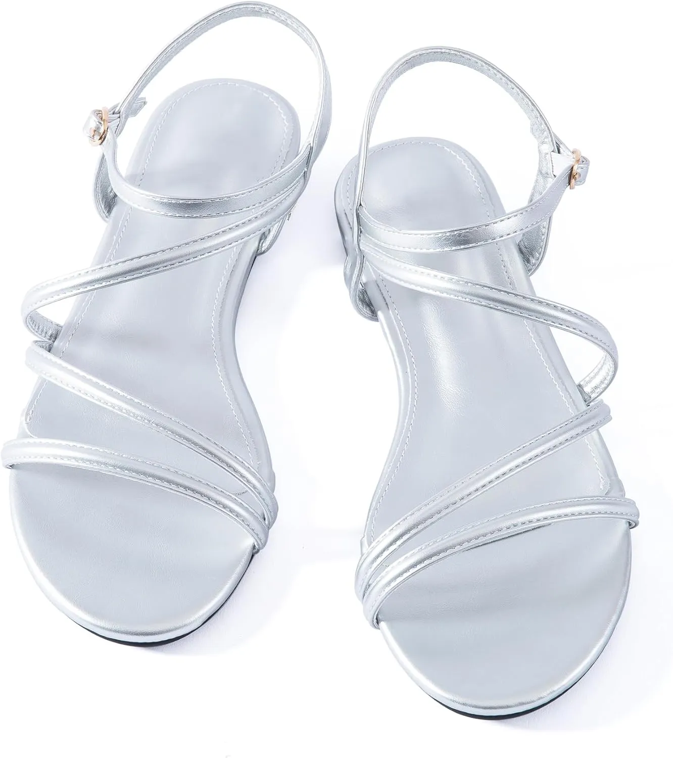 Mtzyoa Women Flat Sandals Dressy Strappy Gladiator Summer Ankle Strap Nude Open Toe Comfortable Wedding Casual Leather Ladies Party Trendy Vacation