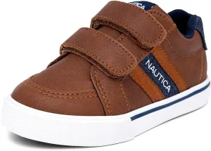 Nautica Kids' Double Strap Sneakers | Casual Athletic Shoes for Boys and Girls | Durable and Comfortable Fit for Toddlers and Little Kids