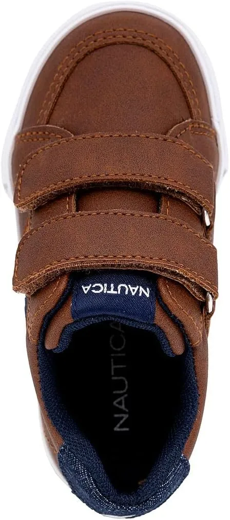 Nautica Kids' Double Strap Sneakers | Casual Athletic Shoes for Boys and Girls | Durable and Comfortable Fit for Toddlers and Little Kids