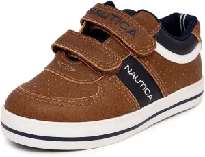 Nautica Kids' Double Strap Sneakers | Casual Athletic Shoes for Boys and Girls | Durable and Comfortable Fit for Toddlers and Little Kids