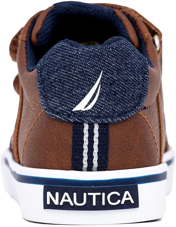 Nautica Kids' Double Strap Sneakers | Casual Athletic Shoes for Boys and Girls | Durable and Comfortable Fit for Toddlers and Little Kids