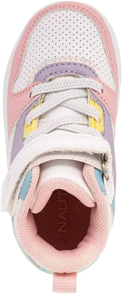 Nautica Kids High Top Basketball Sneakers – Toddler/Little Kid Fashion Boots, Comfortable Athletic Walking Shoes for Boys and Girls