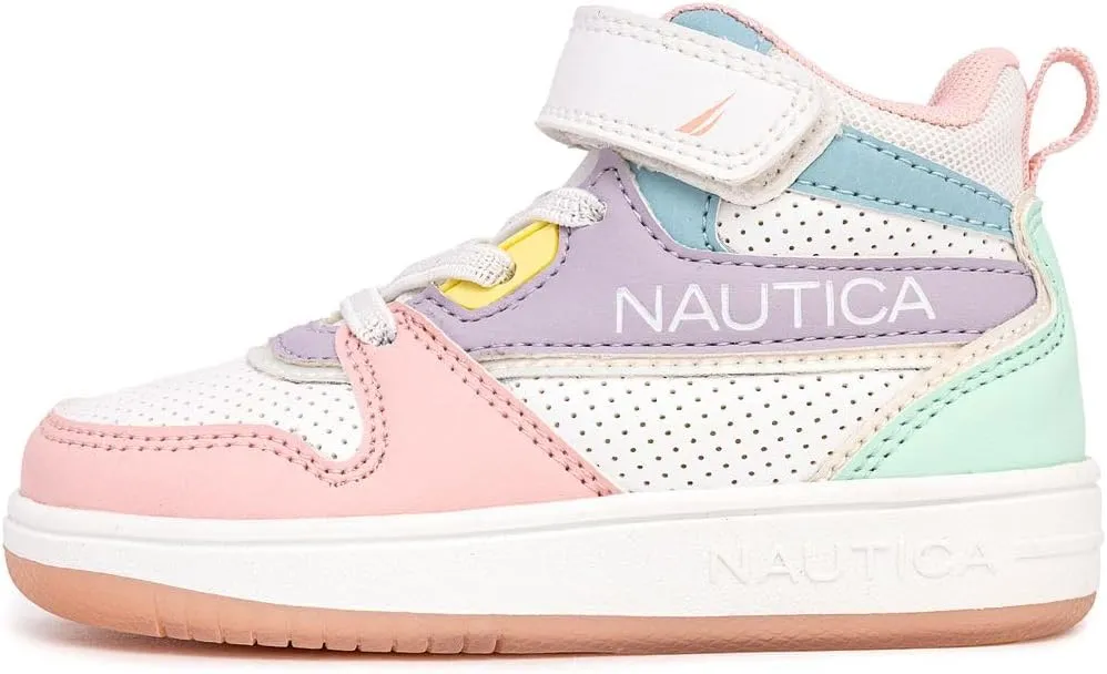 Nautica Kids High Top Basketball Sneakers – Toddler/Little Kid Fashion Boots, Comfortable Athletic Walking Shoes for Boys and Girls