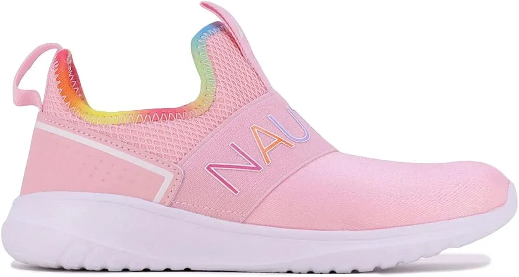 Nautica Youth Girls Slip-On Athletic Sneakers - Stylish Running and Tennis Shoes for Little and Big Kids