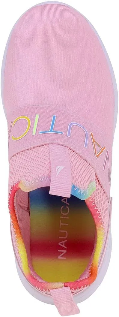 Nautica Youth Girls Slip-On Athletic Sneakers - Stylish Running and Tennis Shoes for Little and Big Kids